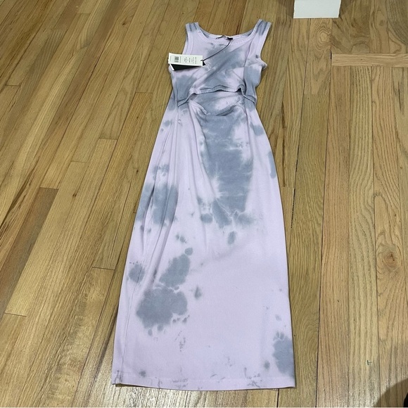 Ninety Percent NWT Organic Cotton Rib Cutout Midi Dress - Picture 2 of 6